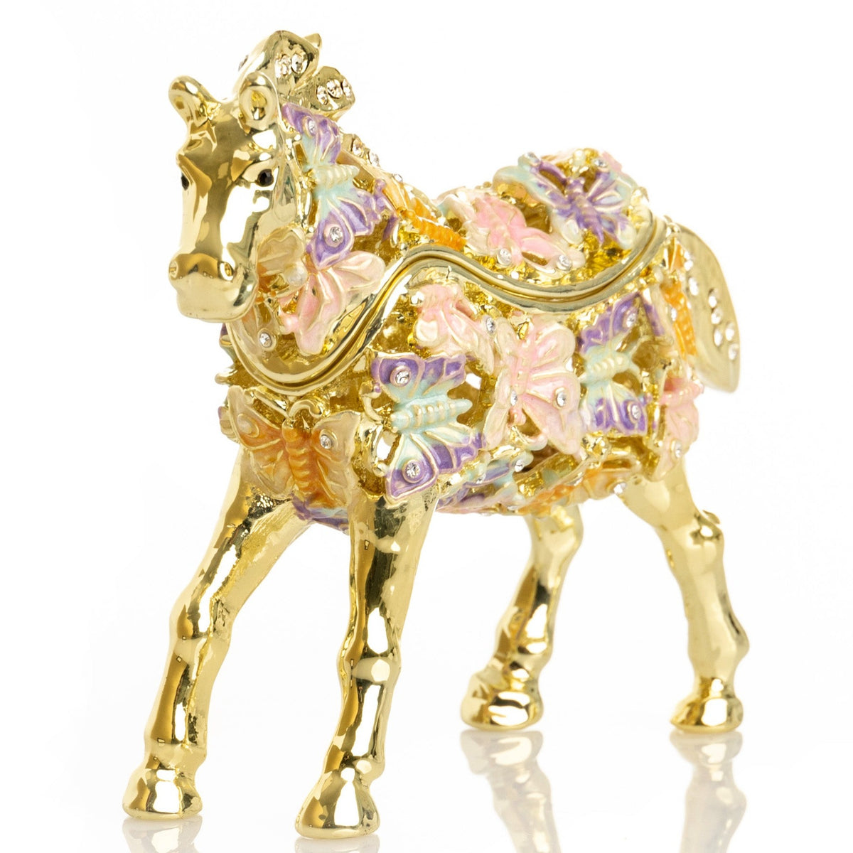 Golden Horse Decorated with butterflies