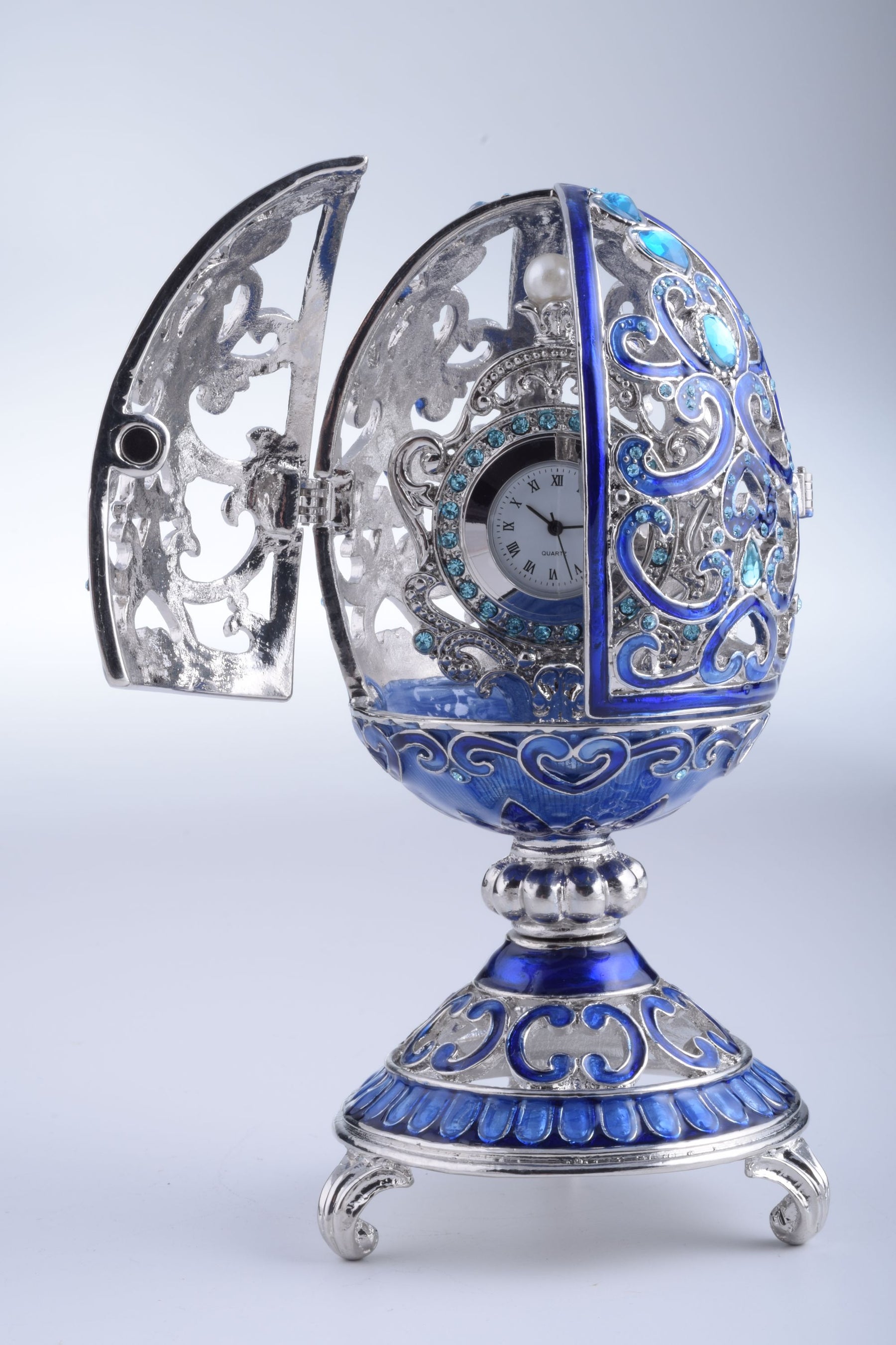 Silver & Blue Faberge Egg