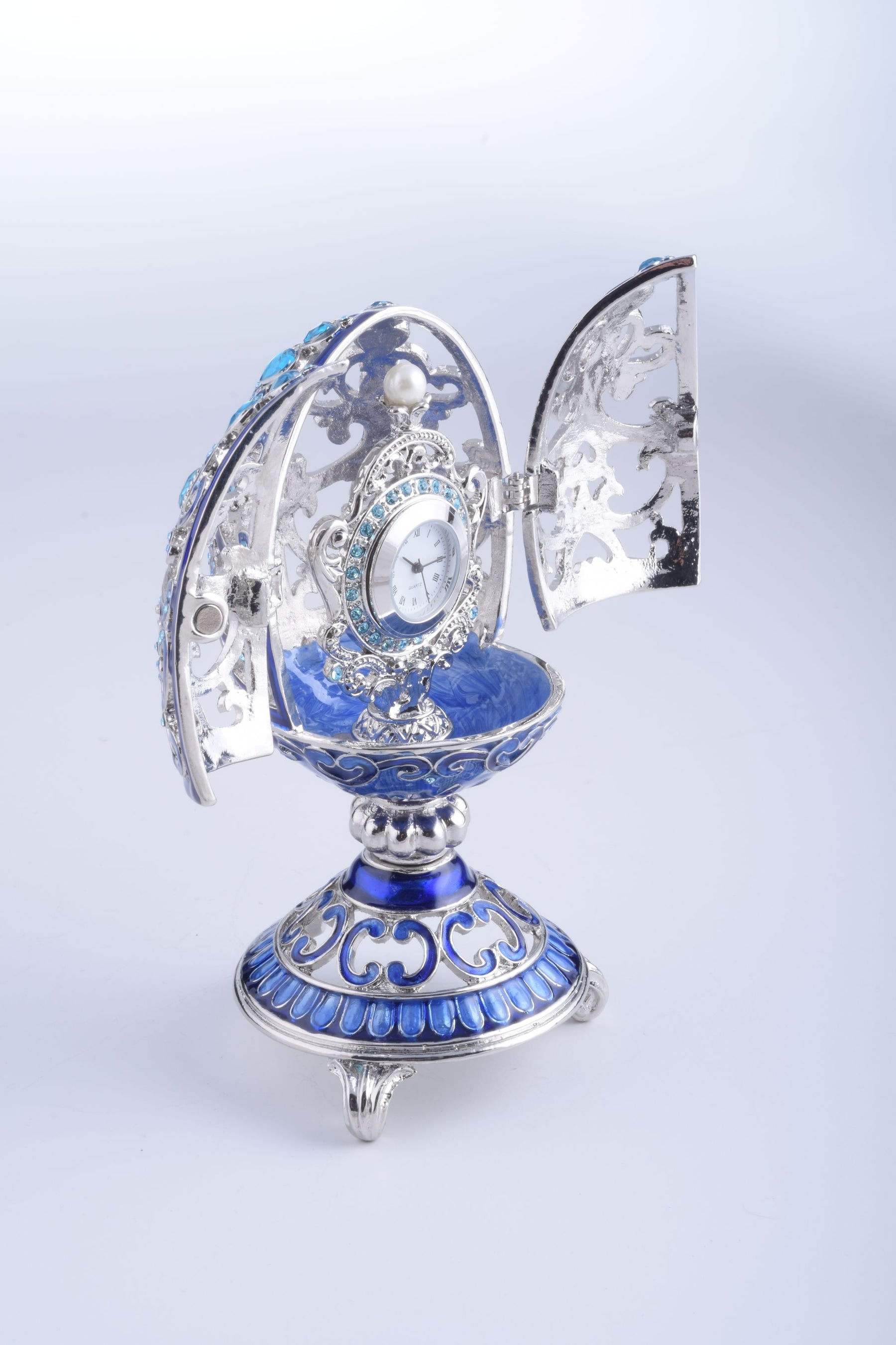 Silver & Blue Faberge Egg