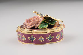 Butterfly on a Flower Trinket Box