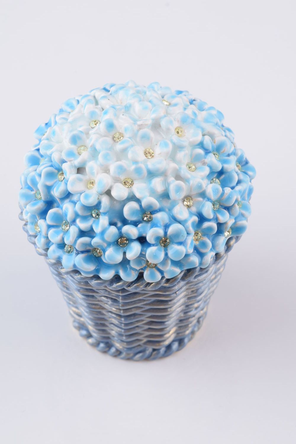 Blue Flowers in Basket