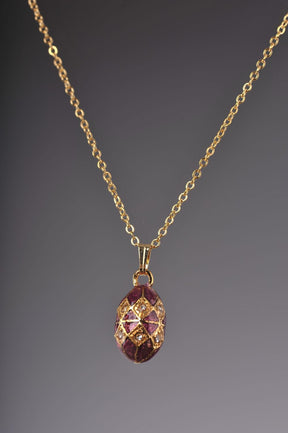 Keren Kopal Magenta & Gold Egg Pendant Necklace Pendant 36.00