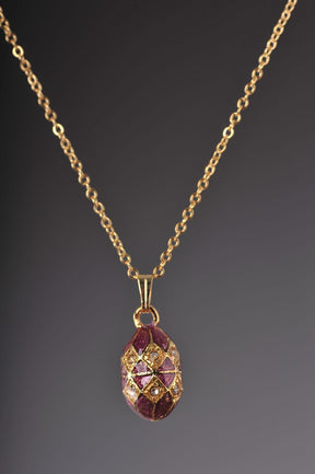 Keren Kopal Magenta & Gold Egg Pendant Necklace Pendant 36.00