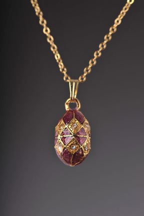 Keren Kopal Magenta & Gold Egg Pendant Necklace Pendant 36.00