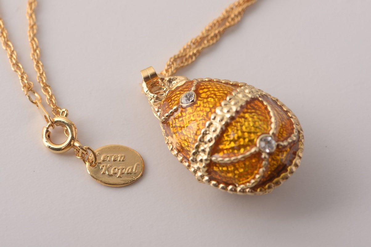 Keren Kopal Mustard Yellow Egg Pendant Necklace Pendant 37.00