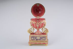 Keren Kopal Pink Faberge Egg with Flowers Bouquet on Top  124.00