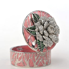 Keren Kopal Pink Jewelry Box with Silver Flower  54.50