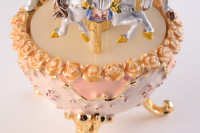 Keren Kopal Pink Wind up Carousel Faberge Egg  124.00