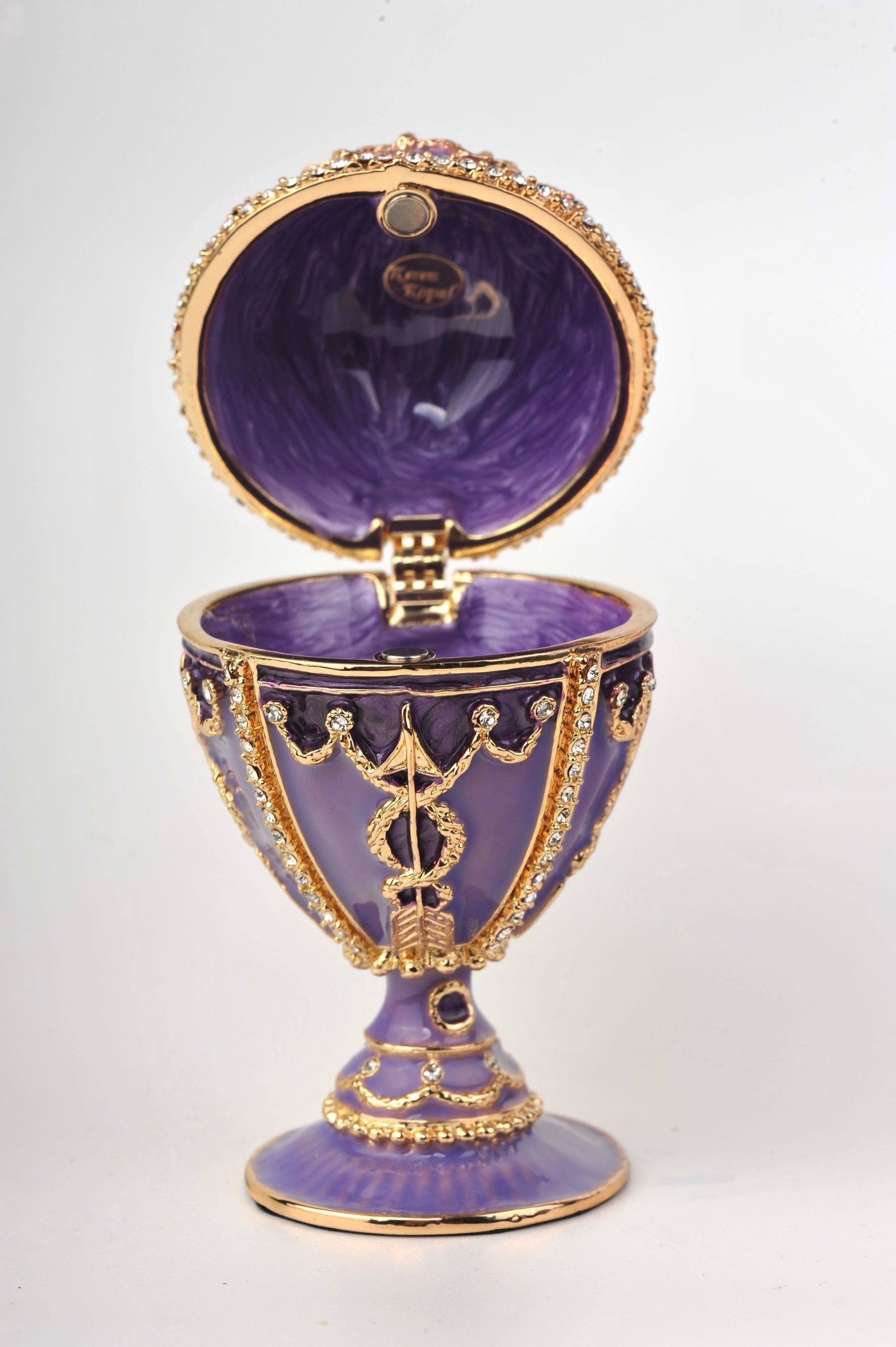 Keren Kopal Purple Faberge Egg with Pearl on top  72.00