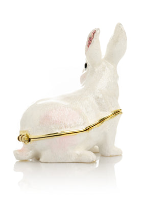 White Bunny Trinket Box