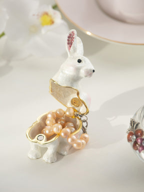 White Bunny Trinket Box