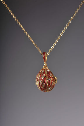 Keren Kopal Red Faberge Egg Pendant Necklace  37.00