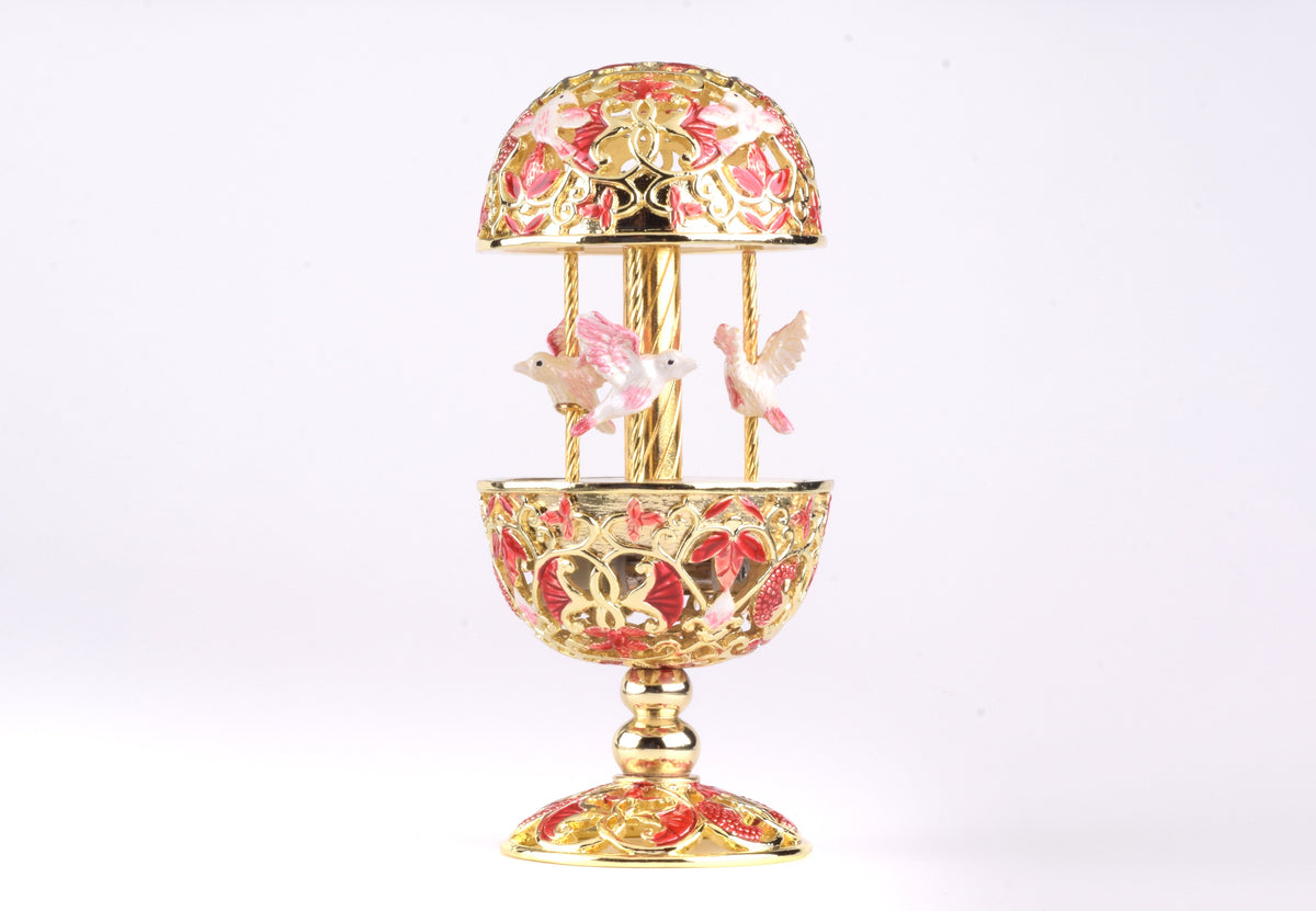 Keren Kopal Red Faberge Egg with Doves  124.00