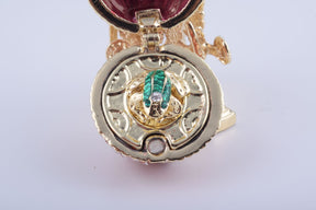 Keren Kopal Red Faberge Egg with a Golden Frog Inside  51.25