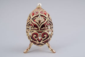 Keren Kopal Red Faberge Style Music Playing Egg  96.50