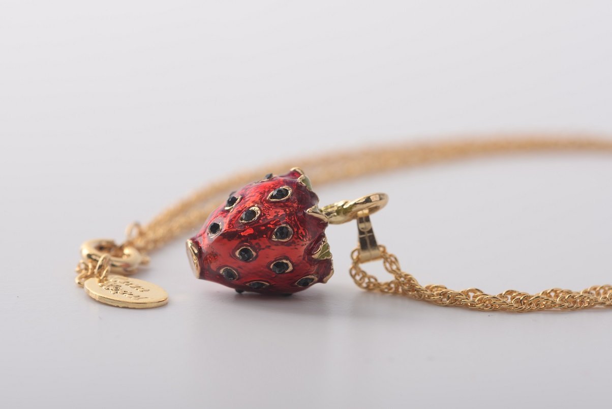 Keren Kopal Red Strawberry Pendant Necklace  37.00