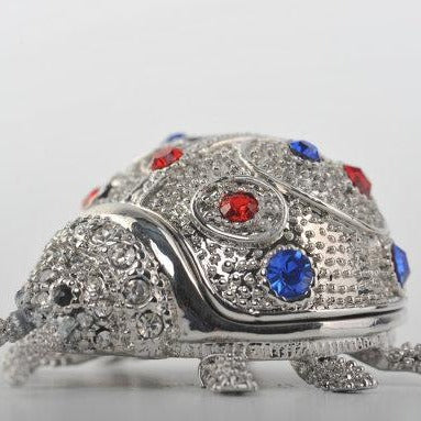 Keren Kopal Silver Beetle with Red & Blue Spots  36.25