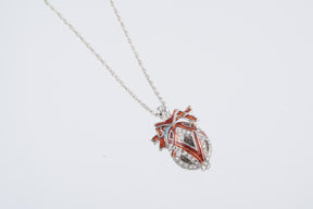 Keren Kopal Silver & Red Egg Pendant Necklace  39.00