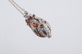 Keren Kopal Silver & Red Egg Pendant Necklace  39.00