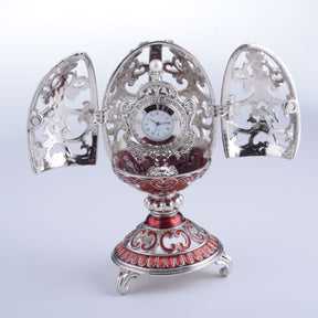 Silver & Red Faberge Egg  Keren Kopal