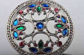 Keren Kopal Silver with Blue & Pink Decorations Trinket Box
