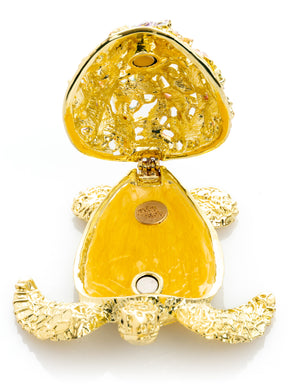 Golden Turtle Decorated with butterflies