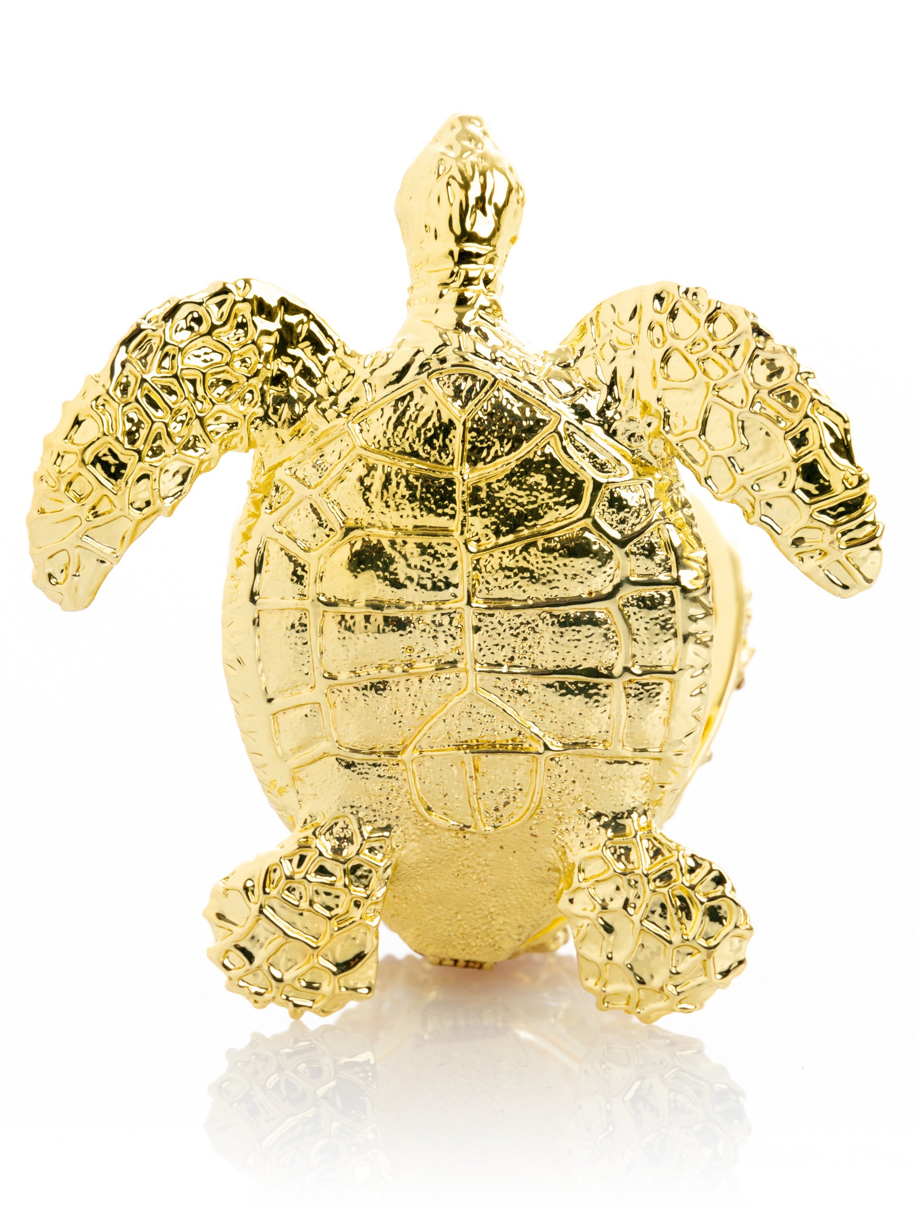 Golden Turtle Decorated with butterflies