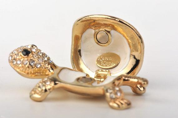 Tiny Silver and Gold Turtle  Keren Kopal