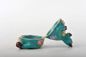 Keren Kopal Turquoise Bull with Colorful Butterflies