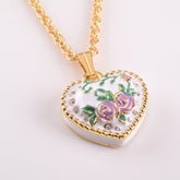 Keren Kopal White Heart shaped Pendant Necklace