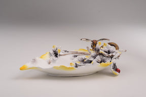 Keren Kopal White Plate with Flowers  179.00