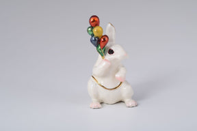 Keren Kopal White Rabbit with Colorful Baloons