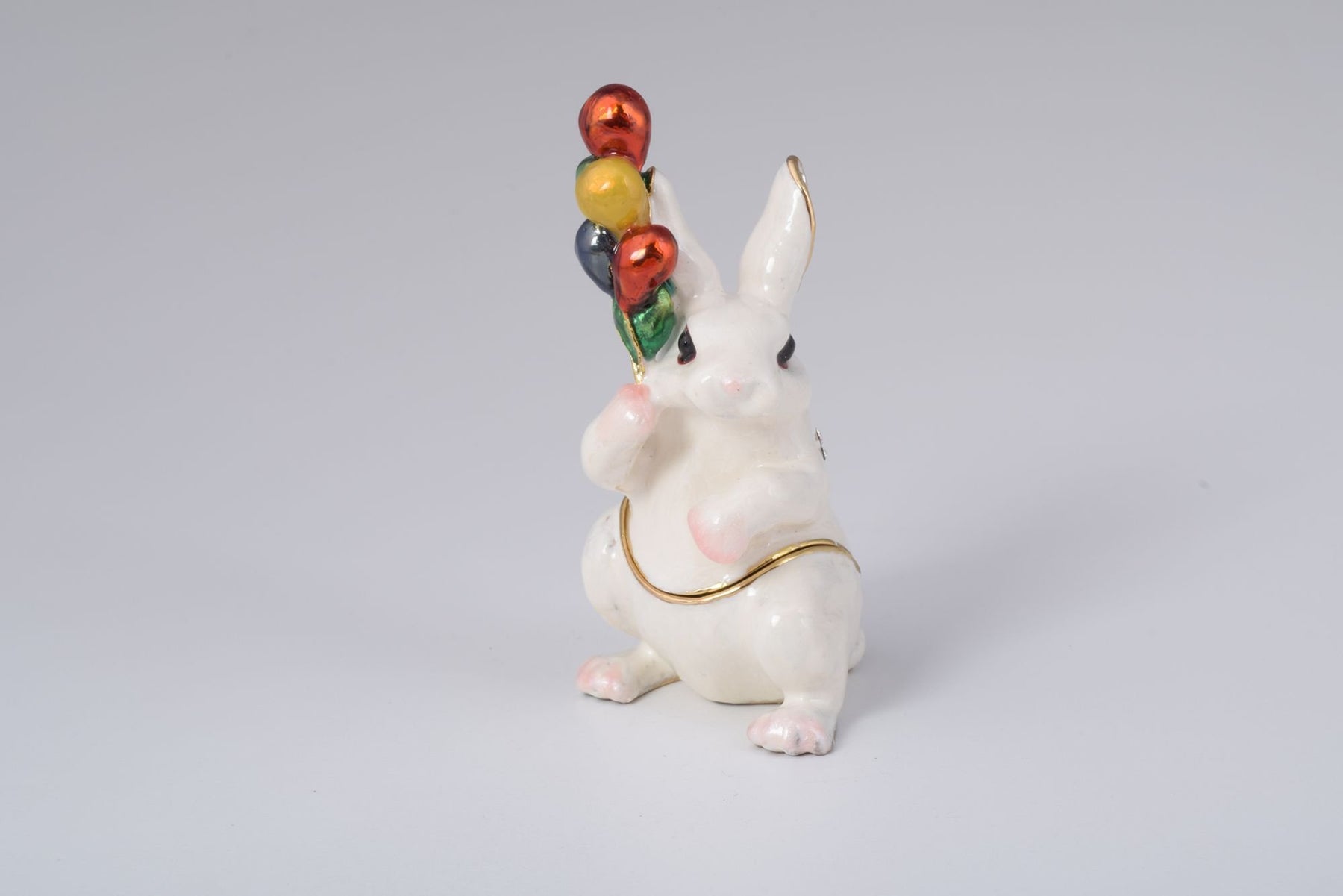 Keren Kopal White Rabbit with Colorful Baloons