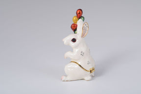 Keren Kopal White Rabbit with Colorful Baloons