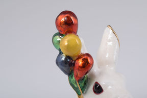 Keren Kopal White Rabbit with Colorful Baloons