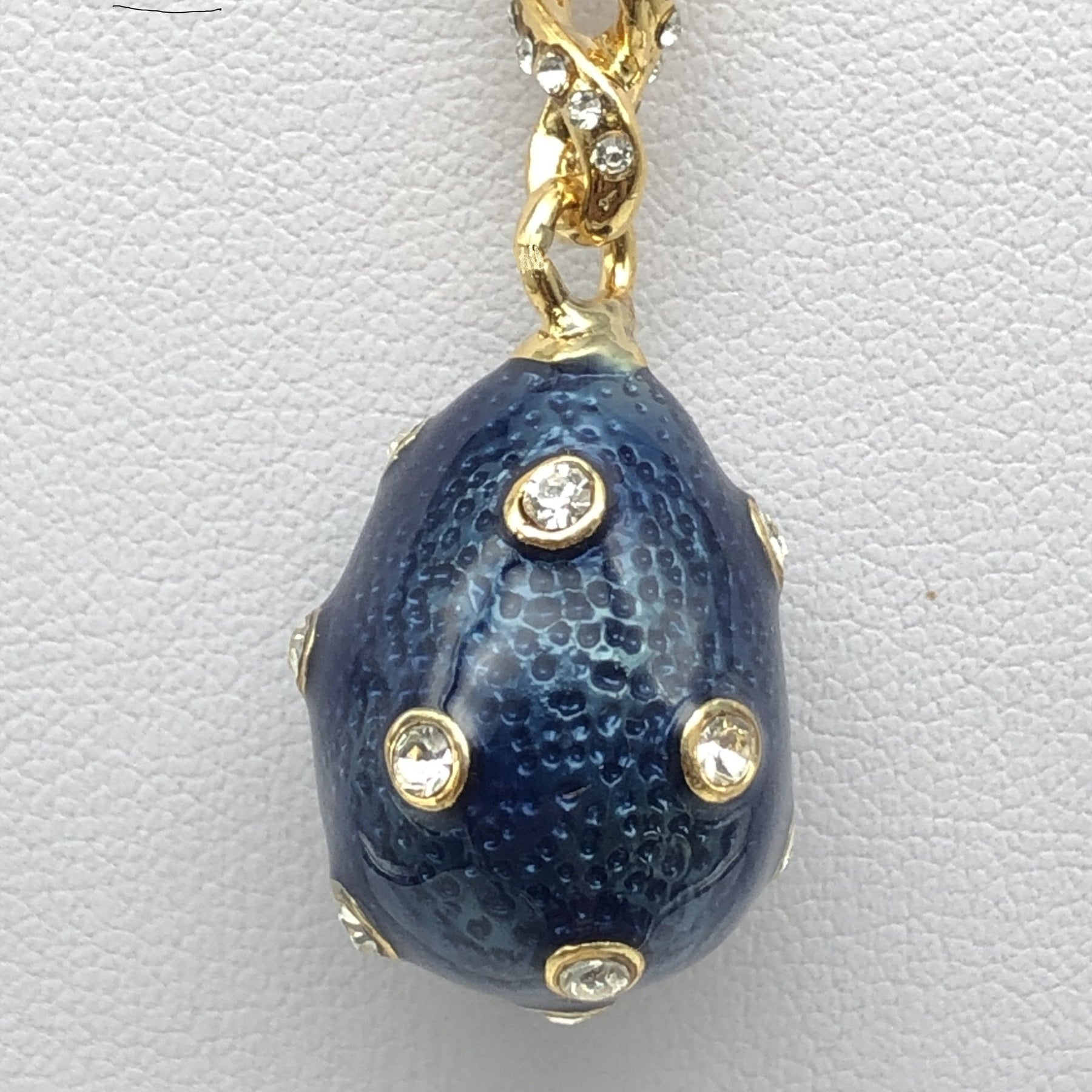 Blue Egg Pendant Gold Necklace jewelry Keren Kopal