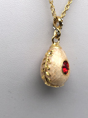 Pink Egg Pendant Gold Necklace jewelry Keren Kopal