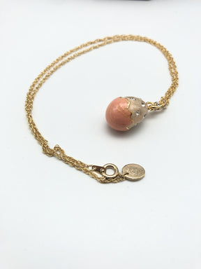 Pink Egg Pendant Necklace jewelry Keren Kopal