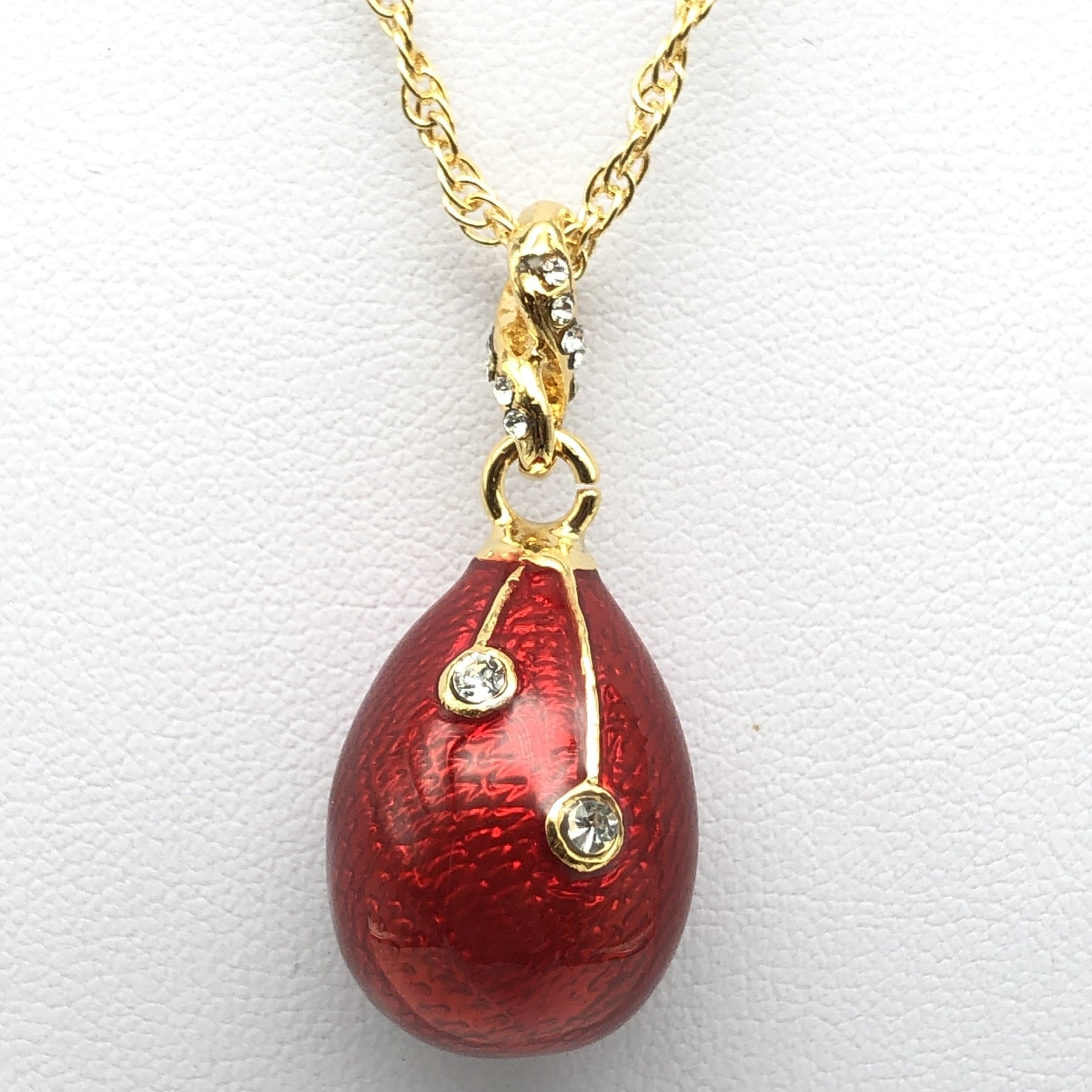 Red Egg Pendant Necklace jewelry Keren Kopal