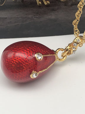 Red Egg Pendant Necklace jewelry Keren Kopal