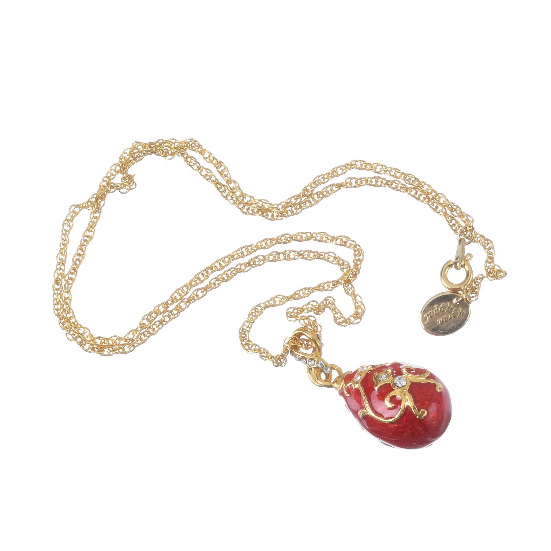 Red Egg Pendant Necklace jewelry Keren Kopal