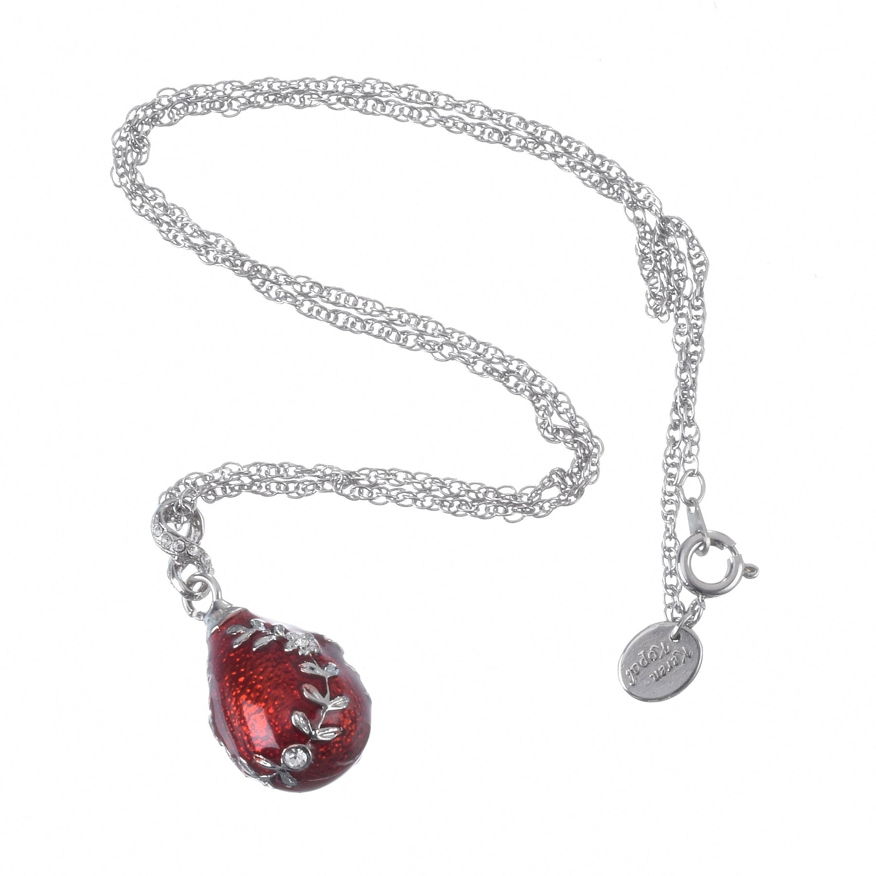 Red Egg Pendant Necklace jewelry Keren Kopal