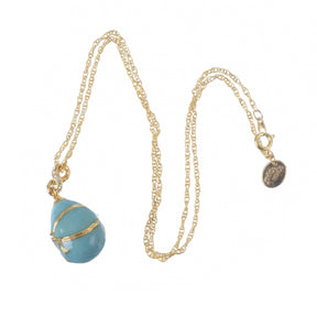 Turquoise Egg Pendant Necklace jewelry Keren Kopal