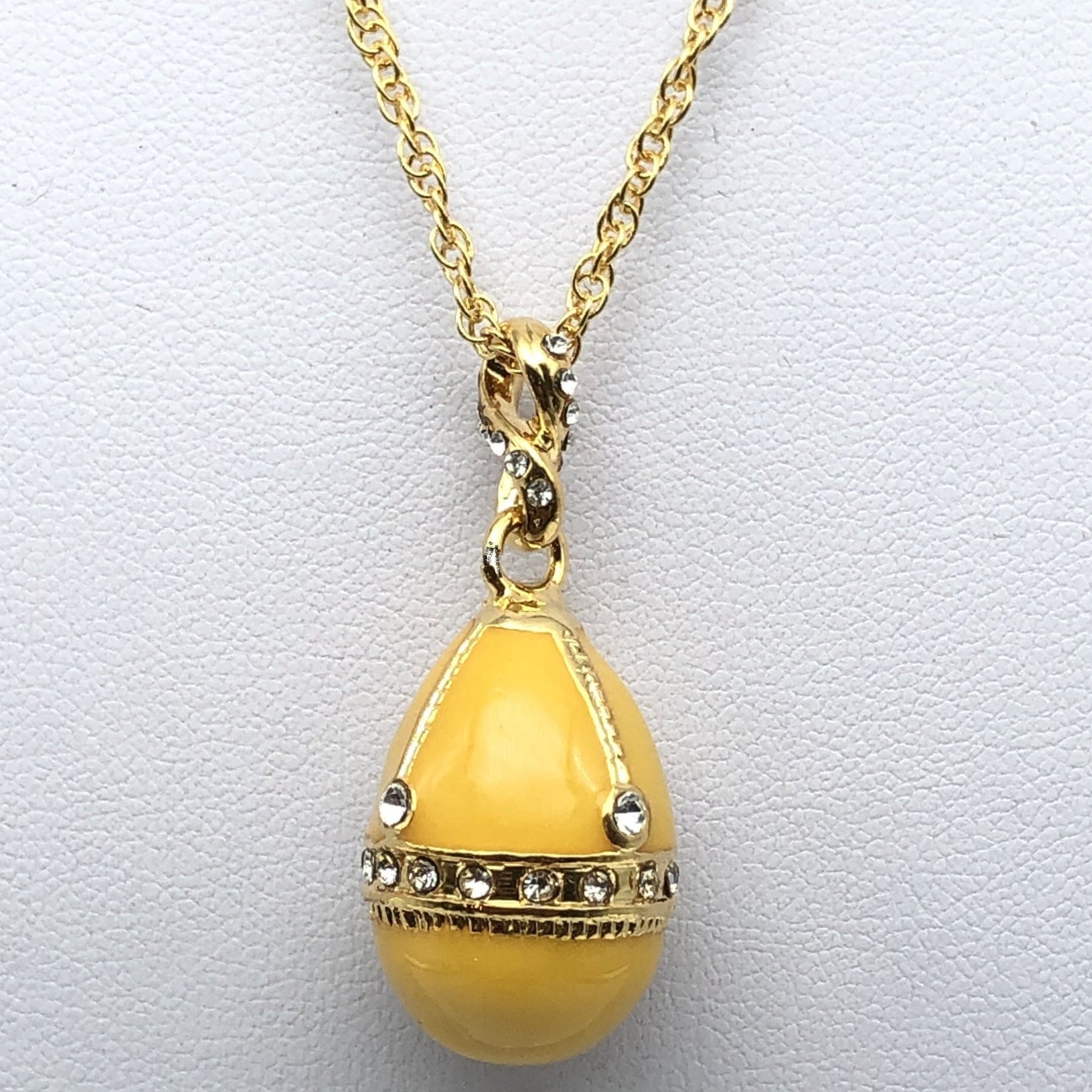 Yellow Egg Pendant Gold Necklace jewelry Keren Kopal