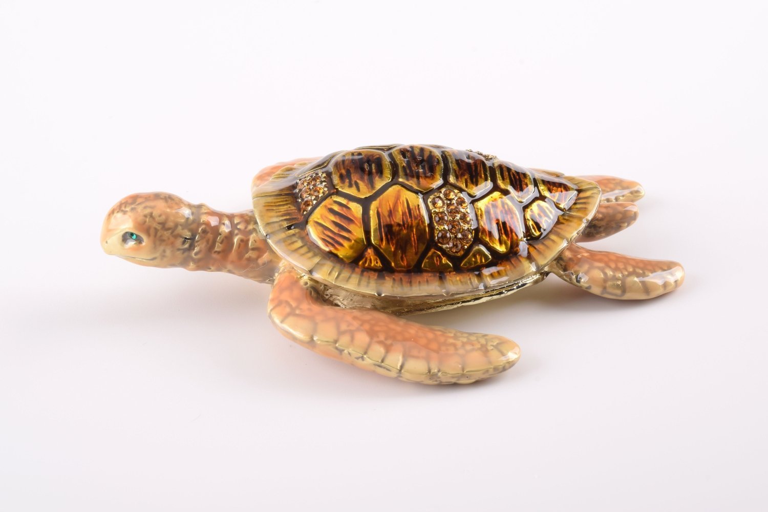 Brown Sea Turtle trinket box Keren Kopal