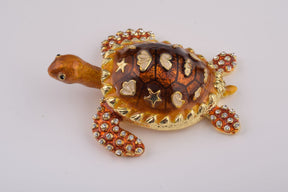 Brown Sea Turtle trinket box Keren Kopal