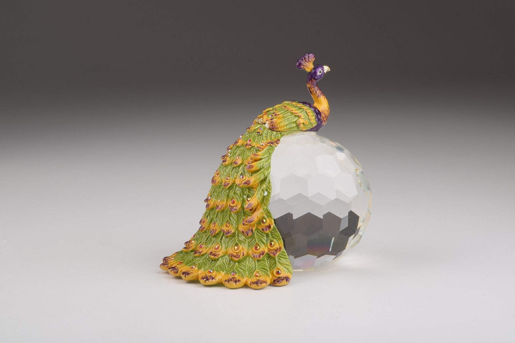 Keren Kopal Colorful Peacock on Crystal Ball