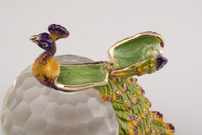 Keren Kopal Colorful Peacock on Crystal Ball