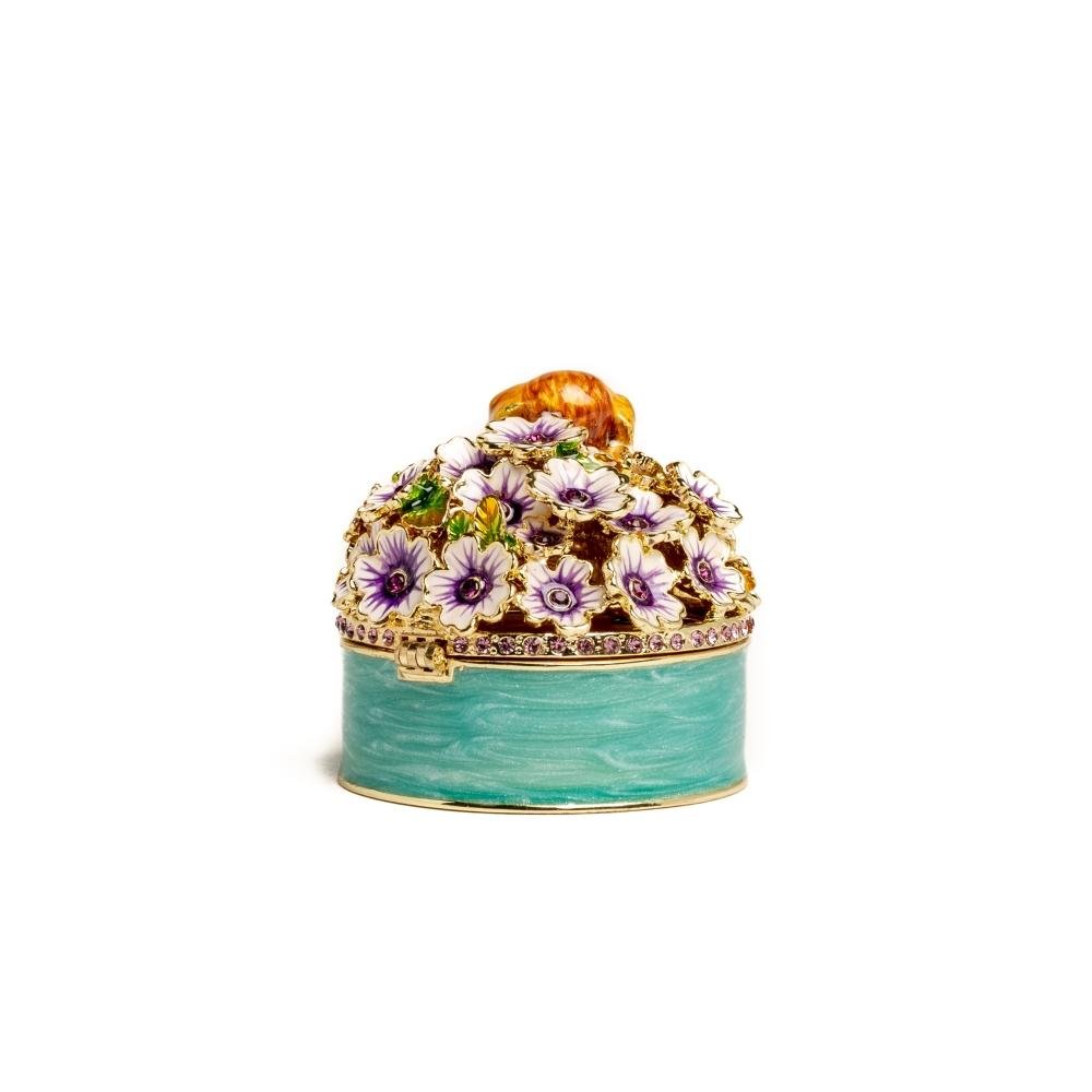 Cute Puppies and Flowers Trinket Box trinket box Keren Kopal