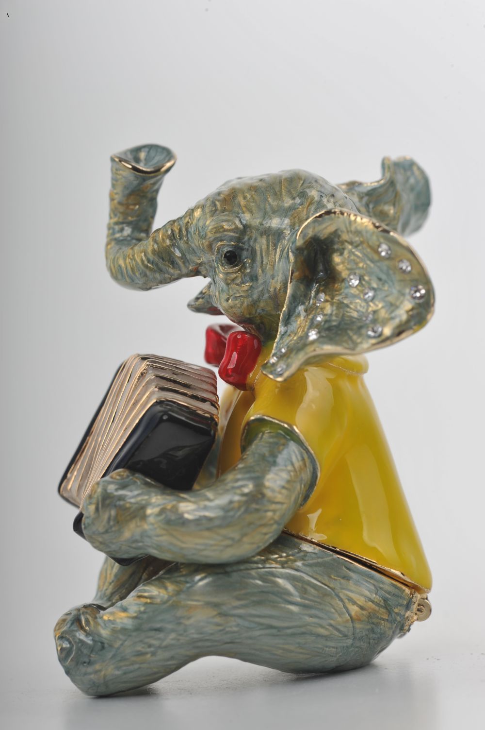 Keren Kopal Elephant Playing the Accordion trinket box 83.50